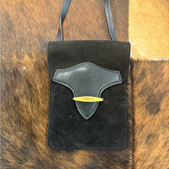 Isabel Marant Black Suede Mini Crossbody Bag - Picture 5 of 8